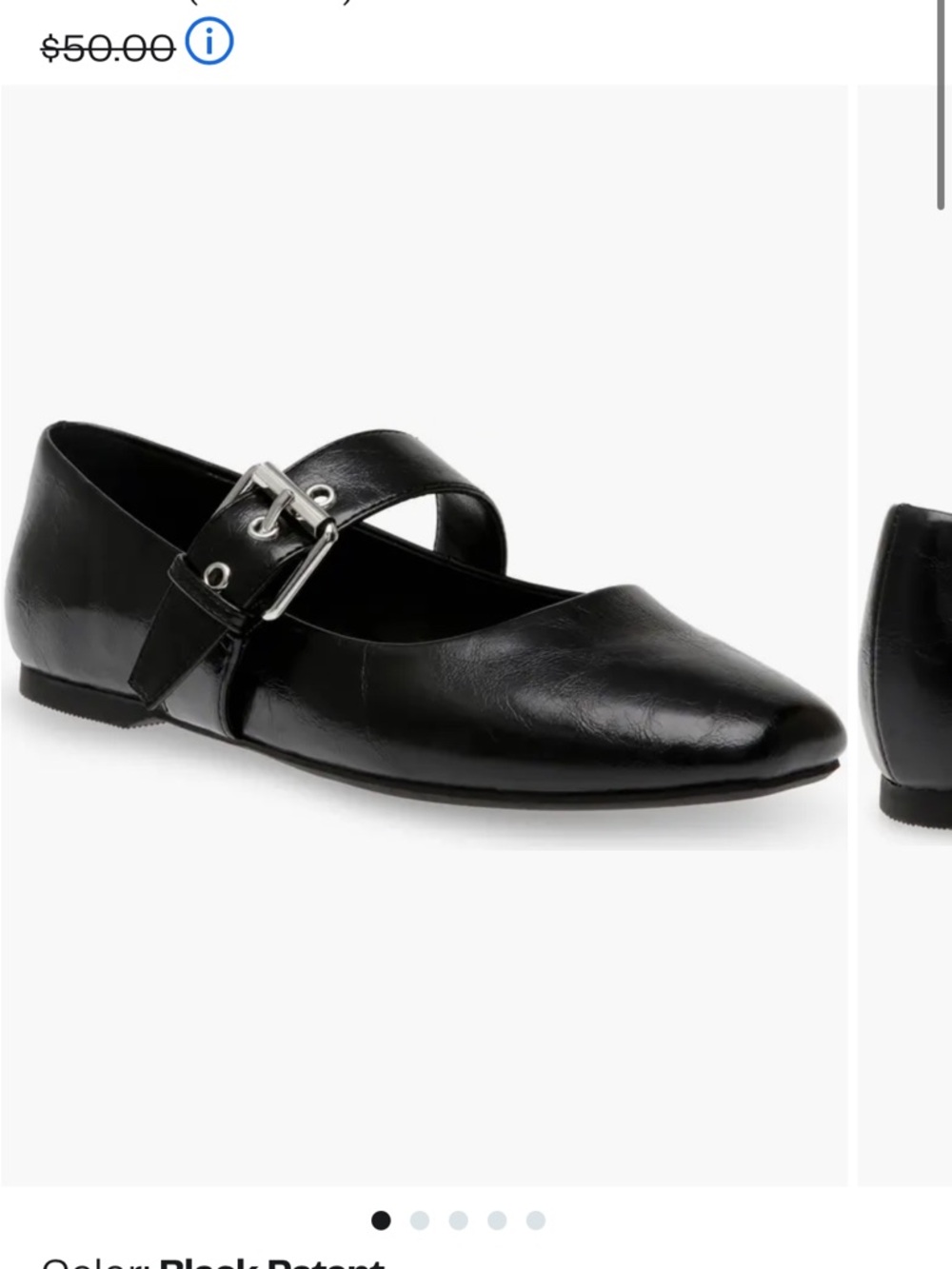 DV by Dolce Vita Black Patent Mary Jane Pointed Flats